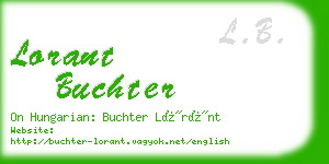 lorant buchter business card